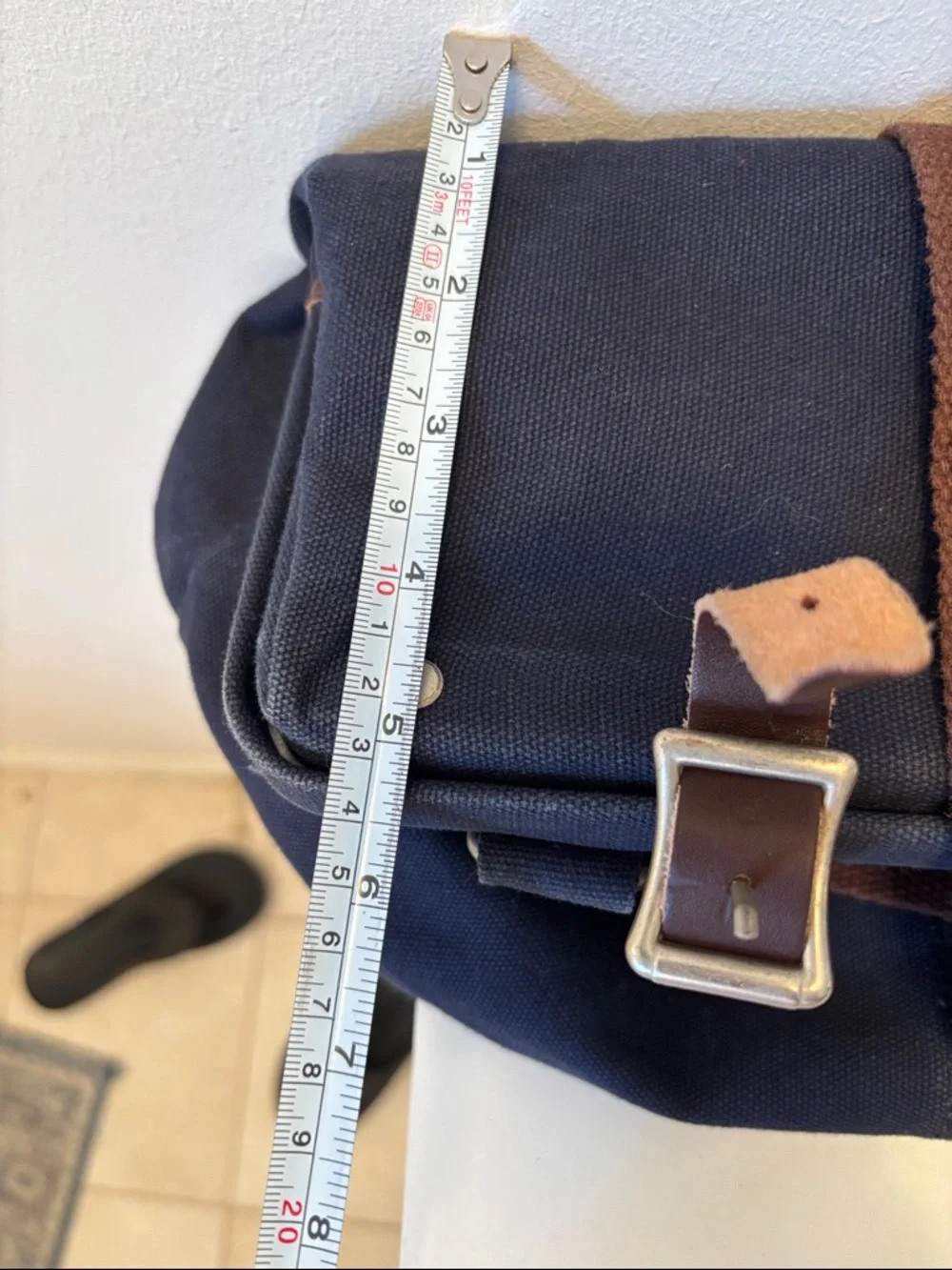 Line of Trade Navy Canvas Weekender Leather Trim and Adjustable Strap